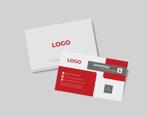 Corporate business card with QR code, simple visiting card, minimal office card, personal, layout, set