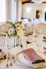 table setting for a wedding dinner