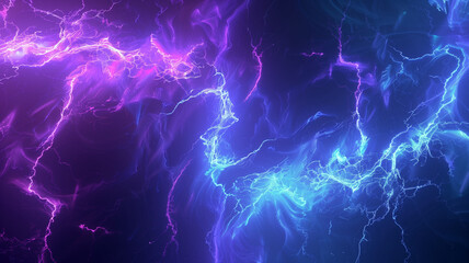 Electric Plasma Effects with Intertwining Blue and Violet Bolts