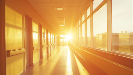 Blurred Hospital Corridor