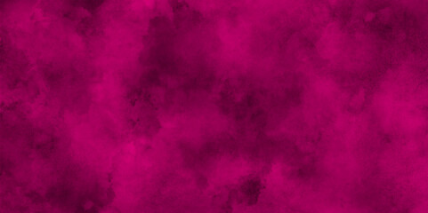 Paint leaks and ombre effects hand painted cloudy pink paper texture, Soft smeared aquarelle painted pink texture, Abstract pink sky background and white clouds on pink canvas.