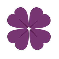 Fototapeta premium Trevo da sorte de 4 folhas roxo