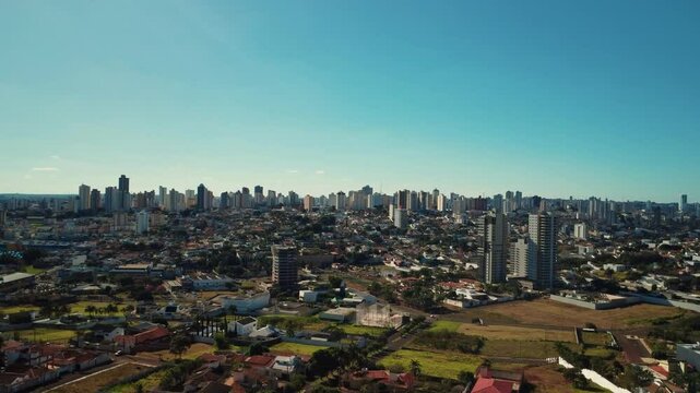 View of the city center of Uberlandia, Minas Gerais