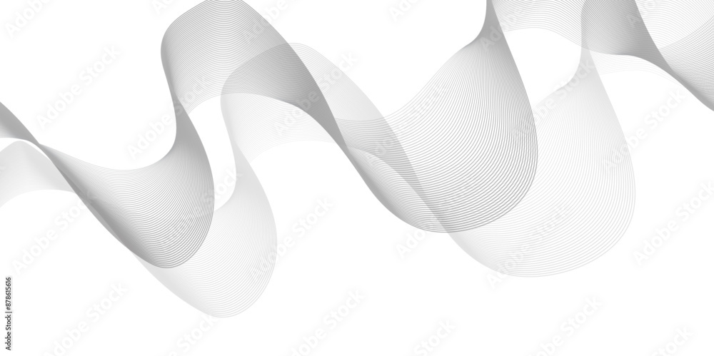 Poster abstract wave blend lines on transparent background. design for banner, wallpaper, background and ma