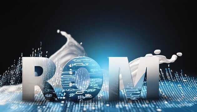 Digital Read-Only Memory Concept Visualization