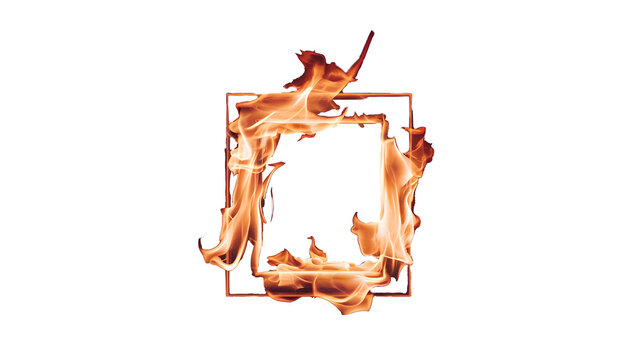 Fire frame isolated on a transparent background.
Pnj