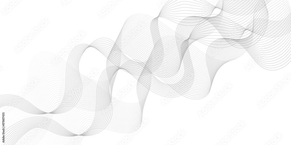 Poster abstract wave blend lines on transparent background. design for banner, wallpaper, background and ma