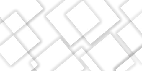 Obraz premium Abstract white and grey geometric overlapping square pattern background with shadow. paper texture design Abstract white background can use for design, background concept, vector illustration.