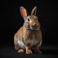 Fototapeta premium rabbit black background