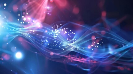 Obraz premium Quantum mechanics foundational principles displayed with wave functions and probability clouds, photorealistic style, advanced scientific background