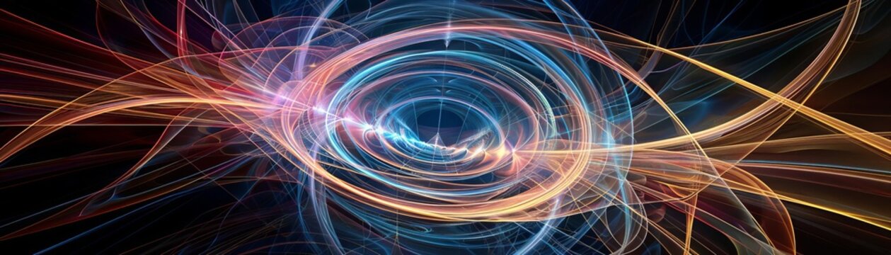 Loop quantum gravity depicted with discrete spacetime loops, detailed and vibrant, highresolution quantum foam background