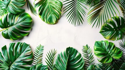 botanical herbal exotic tropical plants herbs flowers botanical foliage background AI Generative