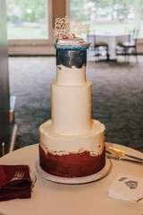 wedding cake with candle