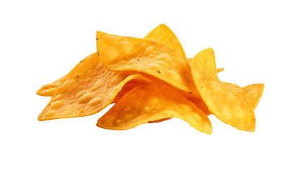 Naklejka premium Delicious nachos chips, isolated on transparent background.