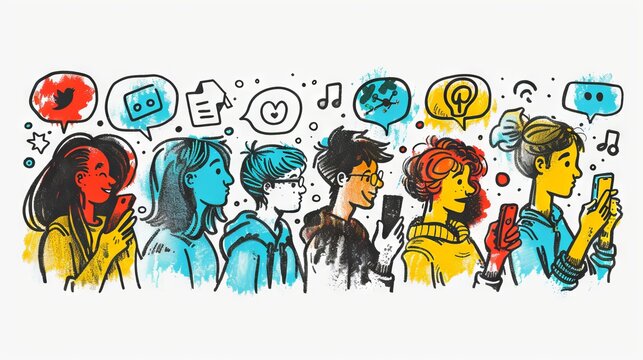 People of different races and ethnicities are having a conversation.