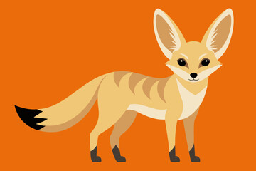 A Highly detailed fennec fox vector art illustration