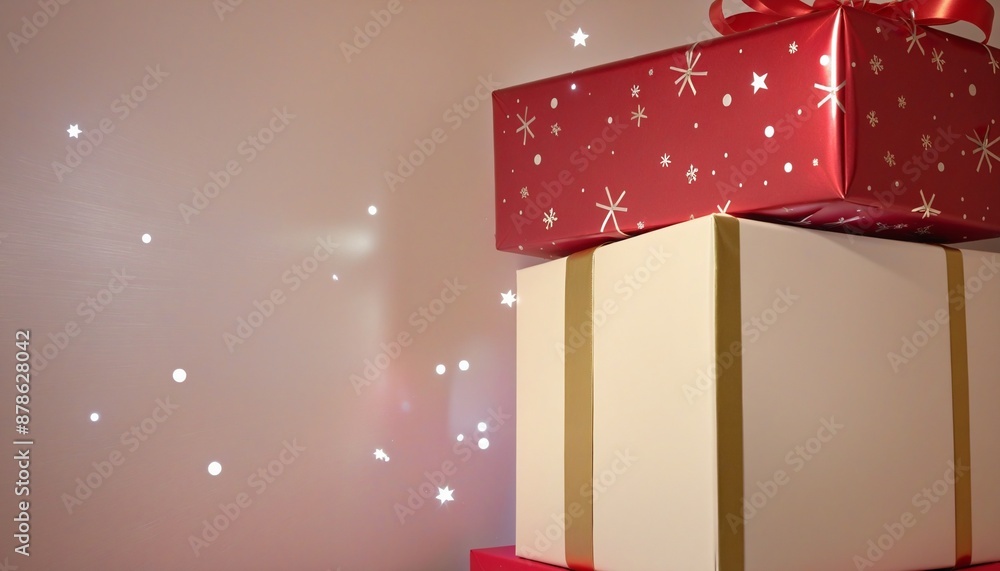 Poster three-dimensional packaging design with glowing elements