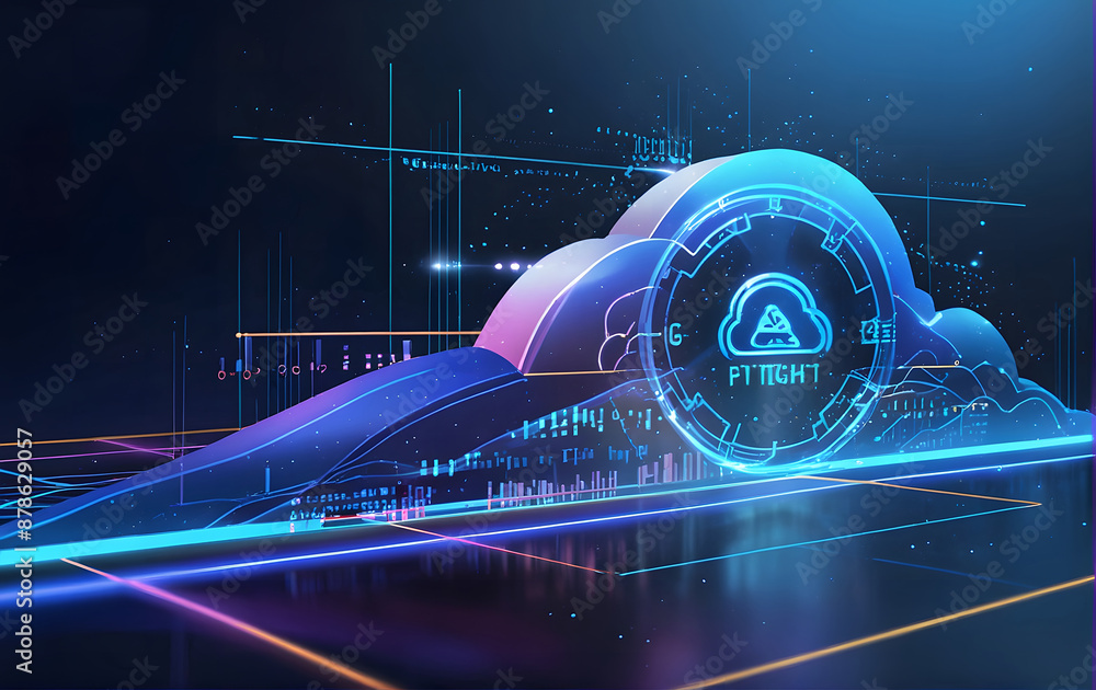 Poster cloud computing secure data transfer, cybersecurity, & advanced network technology