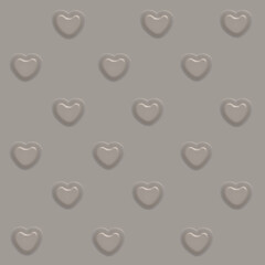 minimal 3d  heart shape seamless pattern . background  for  product display or your design . colorful . modern vintage background.