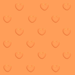 minimal 3d  heart shape seamless pattern . background  for  product display or your design . colorful . modern vintage background.