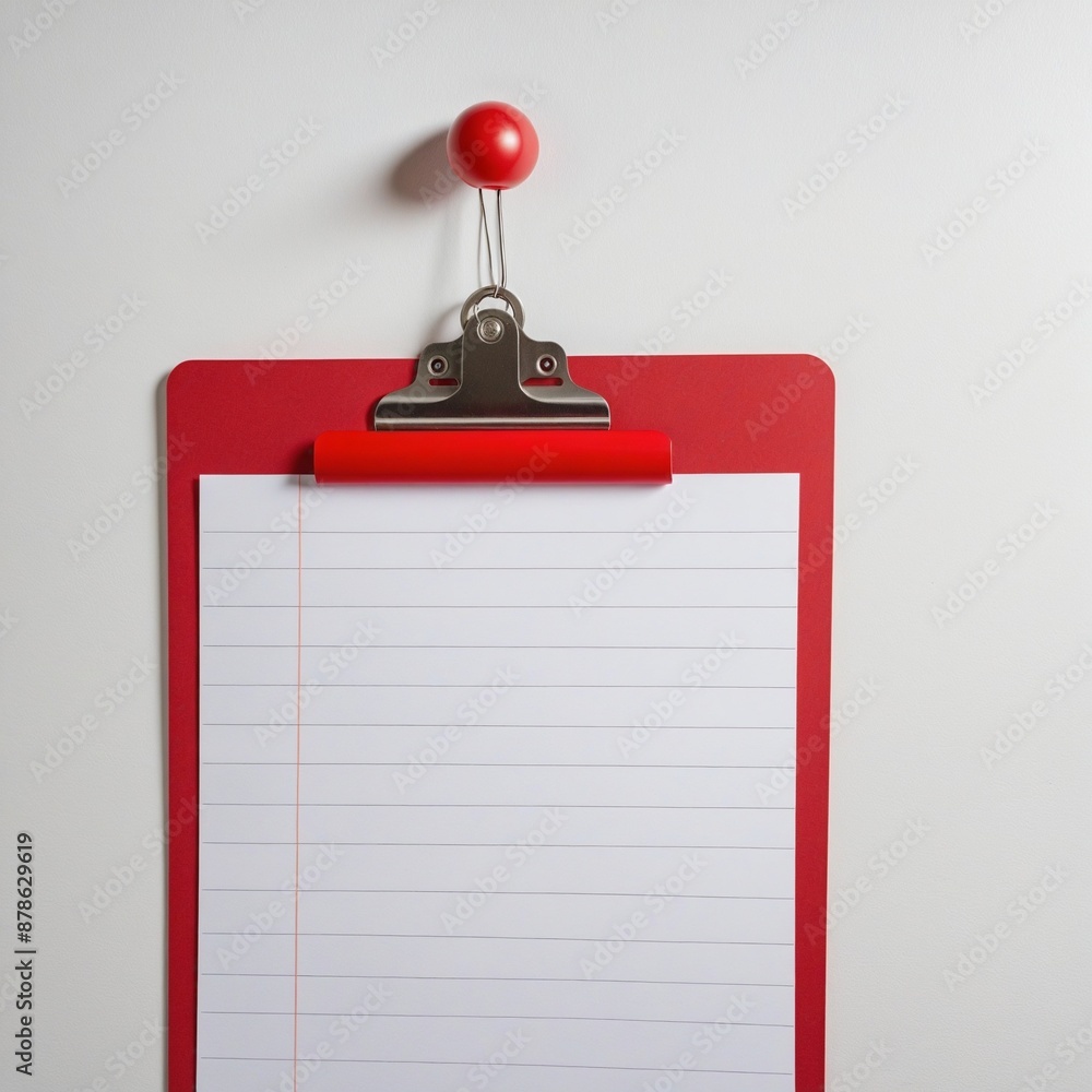 Poster empty pinned page for business communication and reminder in office setting