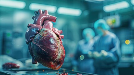 Transplantation human heart. 3D modeling in the field of internal organ transplantation.