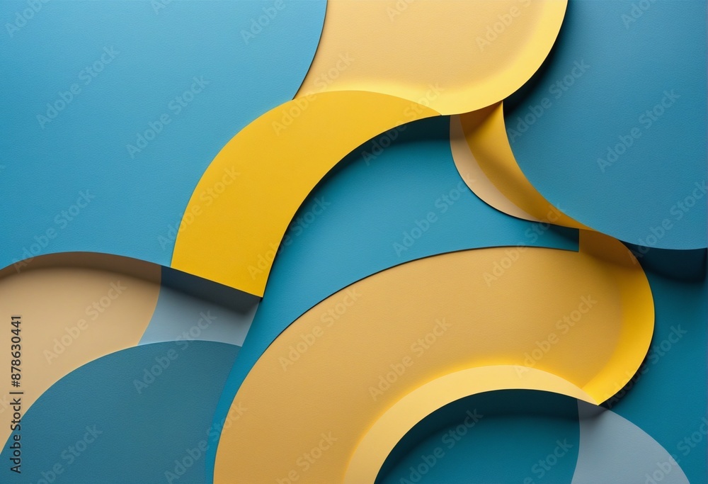 Poster colorful geometric shapes: exploring form and texture in art