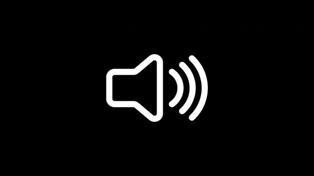 sound volume 0 to 100 animated footage template, sound volume video illustration element