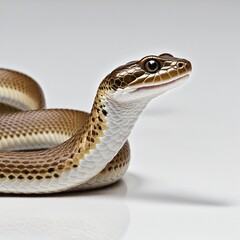 Obraz premium Deadly Desert Rattlesnake on an Isolated White Background