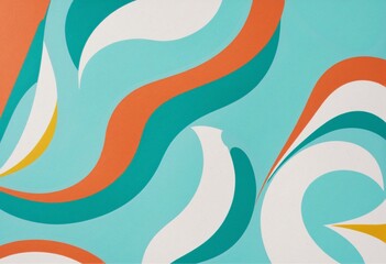 Fototapeta premium Modern Memphis Wave Pattern Background Illustration