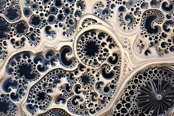 Close-up view of intricate pattern on a wall surface, Blend scatter plots with intricate patterns to form a unique and intricate design