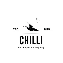 illustration of the chilli spice logo icon, kitchen spice for the cooking industry