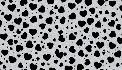 Monochrome heart pattern with a romantic black and white design for a stylish gift or card