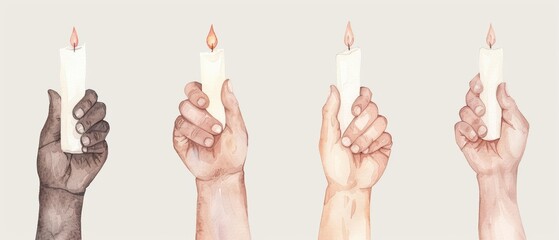 A soft watercolor rendering of the International Day of Solidarity with Detained and Missing Staff Members