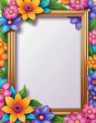 Vintage golden wooden photo frames in various shapes and sizes for display in a gallery or exhibition