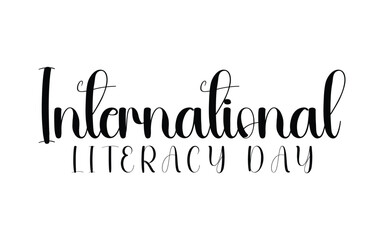 International Literacy Day, 8th September. Open book logo illustration vector.
