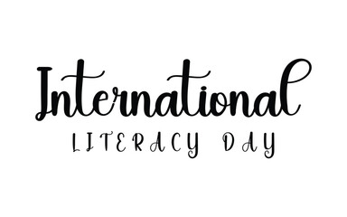 International Literacy Day, 8th September. Open book logo illustration vector.