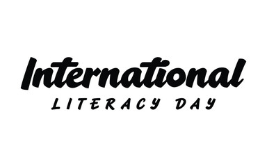 International Literacy Day, 8th September. Open book logo illustration vector.