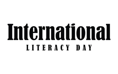 International Literacy Day, 8th September. Open book logo illustration vector.