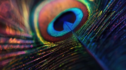 Naklejka premium Feather of a peacock