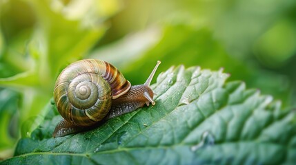 Snail on a leaf