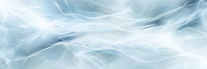 Obraz premium A calming light blue background with flowing waves, creating a serene atmosphere, ideal for artistic design