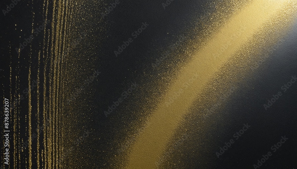 Poster iridescent shades on the white and gold background reflect a soft glow and subtle sheen, creating a 