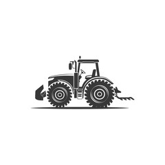 Obraz premium minimalist logo or symbol agricultural machine black color only