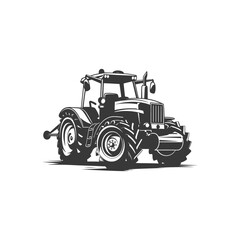 Obraz premium minimalist logo or symbol agricultural machine black color only