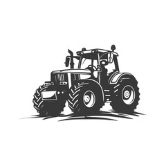 Obraz premium minimalist logo or symbol agricultural machine black color only