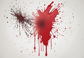 Mystical Aquarius Zodiac Sign Spatter on White Background