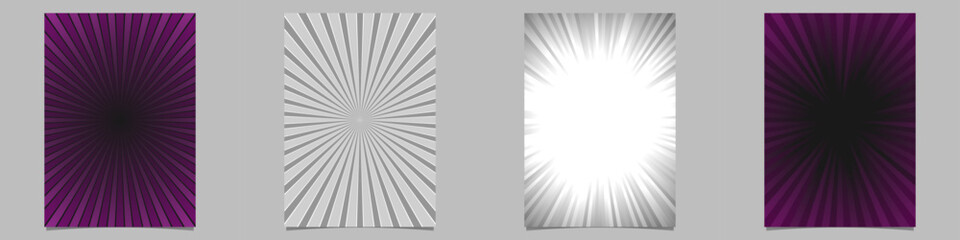 Abstract ray burst brochure background collection