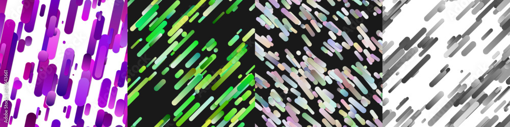 Poster seamless gradient stripe background set