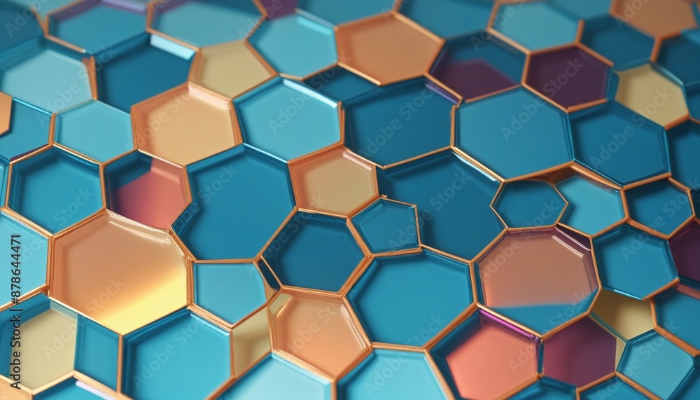 Poster modern geometric render with gradient colours and elegant diamond pattern for business design